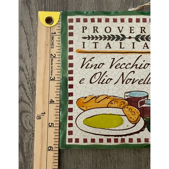 Ceramiche Cortopassi Italian Tile Plaque Vino Vecchio e Olio Novello 2016 - Picture 5 of 6
